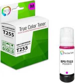 True Color Toner Premium Refill Ink Bottle for Epson T522 T522320-S Magenta Works With EcoTank ET-2720 ET-2800 ET-4800 ET-2803 ET-4700 ET-2760 ET-4760 ST-4000 ST-2002