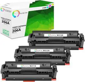 True Color Toner 206A Color Toner Cartridge 3 Pack - Premium Compatible Replacement for HP 206A W2111A W2112A W2113A Works With HP Color LaserJet Pro M255dw M282 283fdw 283fdw True Color Toner 206A Color Toner Cartridge 3 Pack - Premium Compatible Replacement for HP 206A W2111A W2112A W2113A Works With HP Color LaserJet Pro M255dw M282 283fdw 283fdw