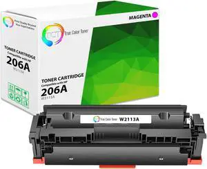 True Color Toner 206A Magenta Toner Cartridge - Premium Compatible Replacement for HP 206A W2113A Works With HP Color LaserJet Pro M255dw M282 283fdw 283fdw