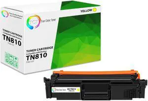 True Color Toner TN810 Yellow Toner Cartridge - Premium Compatible Replacement for Brother TN810 TN-810 Yellow Works With Brother HLL9410CDN L9430CDN EX470W MFCL9610CDN L9630CDN