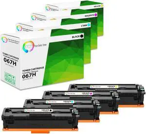 True Color Toner 067H Toner Cartridge 4 Pack - Premium Compatible Replacement for Canon 067H 5106C001 5105C001 5104C001 5103C001 High Yield Works With Canon LBP633Cdw MF653Cdw