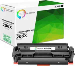TCT 206X Black TAA Compliant Toner Cartridge - Premium Compatible Replacement for HP 206X W2110X High Yield Works With HP Color LaserJet Pro M255dw M282 Printers