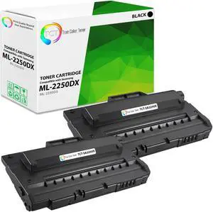 True Color Toner 2250D5X Toner Cartridge 2 Pack - Premium Compatible Replacement for Samsung ML-2250D5 Black High Yield Works With Samsung ML-2250 2251 2251N