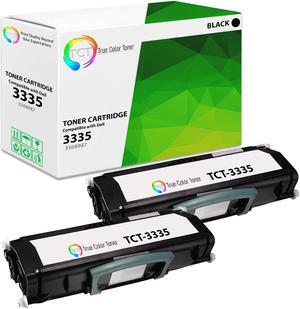 True Color Toner 3335 Toner Cartridge 2 Pack - Premium Compatible Replacement for Dell 330-8987 (HMHW3) Black High Yield Works With Dell 3333 3333DN 3335 3335DN Printers (14,000 Pages)
