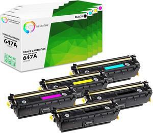True Color Toner 647A 648A Toner Cartridge 5 Pack - Premium Compatible Replacement for HP 647A 648A CE260A CE261A CE262A CE263A Works With HP Color LaserJet CP4520 CP4025 CP4525