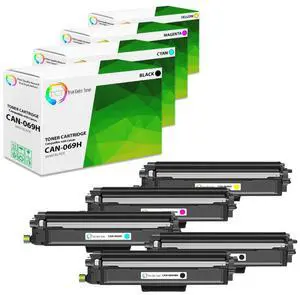 True Color Toner 069H Toner Cartridge 5 Pack - Premium Compatible Replacement for Canon 069H 5094C001 5093C001 5092C001 5091C001 High Yield Works With Canon imageCLASS MF751Cdw