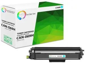 True Color Toner 069H Cyan Toner Cartridge - Premium Compatible Replacement for Canon 069H 5093C001 Cyan High Yield Works With Canon imageCLASS MF751Cdw MF753Cdw LBP674Cdw
