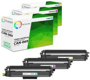 True Color Toner 069 Color Toner Cartridge 3 Pack - Premium Compatible Replacement for Canon 069 5093C001 5092C001 5091C001 Works With Canon imageCLASS MF751Cdw MF753Cdw LBP674Cdw