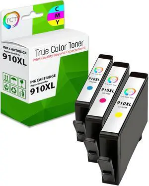 TCT 910XL Color Ink Cartridge 3 Pack - Premium Compatible Replacement for HP 910XL High Yield Works With HP OfficeJet 8020 8022 8025 8028 8035