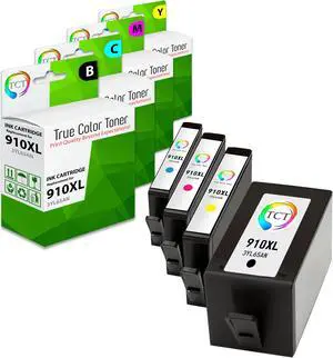 TCT 910XL Ink Cartridge 4 Pack - Premium Compatible Replacement for HP 910XL High Yield Works With HP OfficeJet 8020 8022 8025 8028 8035