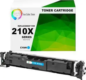 True Color Toner 210X Cyan Toner Cartridge - Premium Compatible Replacement for HP 210X W2101X High Yield Works With HP Color LaserJet Pro 4201 MFP 4301