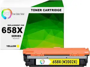 TCT 658X Yellow Toner Cartridge - Premium Compatible Replacement for HP 658X W2002X High Yield Works With HP Color LaserJet Enterprise M751's