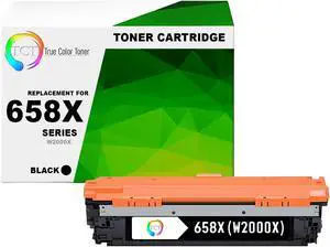 TCT 658X Black Toner Cartridge - Premium Compatible Replacement for HP 658X W2000X High Yield Works With HP Color LaserJet Enterprise M751's