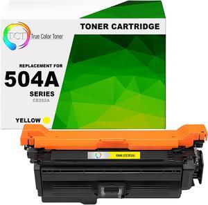 True Color Toner 504A Yellow Toner Cartridge - Premium Compatible Replacement for HP 504A CE252A Works With HP Color LaserJet CP3520 CP3525 CP3525X CP3525DN