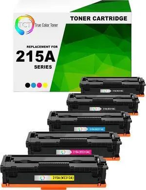 TCT 215A Toner Cartridge 5 Pack - Premium Compatible Replacement for HP 215A W2310A W2311A W2312A W2313A Works With HP Color LaserJet Pro MFP M155 M182 - Not Compatible with E-Suffix Models