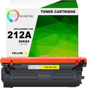 True Color Toner 212A Yellow Toner Cartridge - Premium Compatible Replacement for HP 212A W2122A Works With HP Color LaserJet Enterprise M554dn M555dn M555x