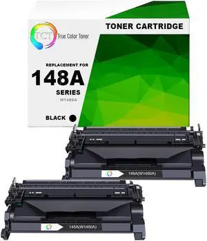 True Color Toner 148A Toner Cartridge 2 Pack - Premium Compatible Replacement for HP 148A W1480A Black Works With HP LaserJet Pro 4001 4001dn