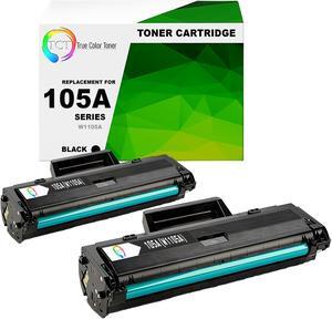 TCT 105A Toner Cartridge 2 Pack - Premium Compatible Replacement for HP 105A W1105A Black Works With HP LaserJet 107's MFP 135's 37's