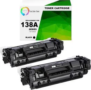 TCT 138A Toner Cartridge 2 Pack - Premium Compatible Replacement for HP 138A W1380A Black Works With HP LaserJet Pro 3001's MFP3101's