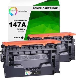True Color Toner 147A Toner Cartridge 2 Pack - Premium Compatible Replacement for HP 147A W1470A Black Works With HP LaserJet Enterprise Flow MFP M634h M635z M636z