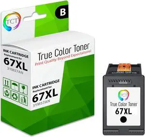 TCT 67XL Black Ink Cartridge - Premium Compatible Replacement for HP 67XL 3YM57AN Black High Yield Works With HP Envy 6055 6052 6058 Envy Pro 6455 6475 6452 6458 6454