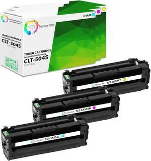 True Color Toner 504S Color Toner Cartridge 3 Pack - Premium Compatible Replacement for Samsung CLT-504S Works With Samsung CLP-415N 415NW CLX-4195N