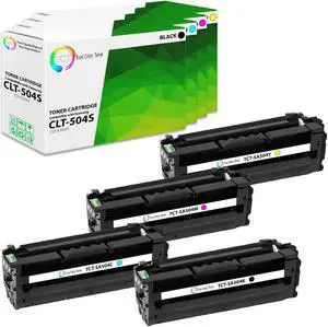 True Color Toner 504S Toner Cartridge 4 Pack - Premium Compatible Replacement for Samsung CLT-504S Works With Samsung CLP-415N 415NW CLX-4195N