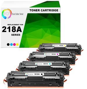 TCT 218A Toner Cartridge 4 Pack - Premium Compatible Replacement WITH CHIP Works With HP LaserJet Pro 3201, MFP 3301 Printers (Black Cyan Magenta Yellow) - not compatible with "-e" suffix printers"