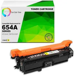 TCT 654A Yellow TAA Compliant Toner Cartridge - Premium Compatible Replacement for HP 654A CF332A Works With HP Color LaserJet Enterprise M651DN M651N M651XH Printers