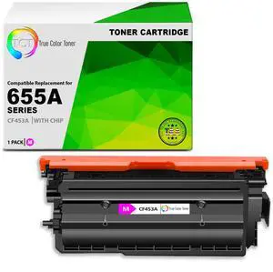 TCT 655A Magenta TAA Compliant Toner Cartridge - Premium Compatible Replacement for HP 655A CF453A Works With HP Color Laserjet Enterprise M652 M653 M681 M682 Printers