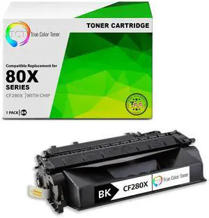 TCT 80X TAA Compliant Toner Cartridge - Premium Compatible Replacement for HP 80X CF280X Black High Yield Works With HP LaserJet Pro 400 M401A M401D M401N, M401DN M401DNE M401DW MFP M425DN M425DW