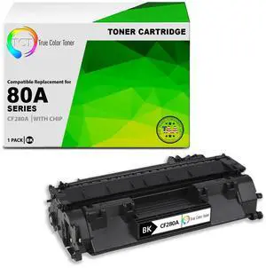 TCT 80A TAA Compliant Toner Cartridge - Premium Compatible Replacement for HP 80A CF280A Black Works With HP LaserJet Pro 400 M401A M401D M401N, M401DN M401DNE M401DW MFP M425DN M425DW Printers
