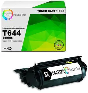 TCT T644 TAA Compliant Toner Cartridge Replacement for Lexmark T644 64435XA Black Works With Lexmark T640 T642 X642 X644, IBM 1532, Dell 5210 5310, Unisys UDS 540 544 Printers
