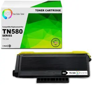 TCT TN580 TAA Compliant Toner Cartridge - Premium Compatible Replacement for Brother TN-580 TN580 Black High Yield Works With Brother DCP-8060 8065 HL-5240 5250 5280 MFC-8460 8660 8870 8860 Printers
