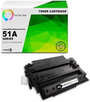 TCT 51A TAA Compliant Toner Cartridge - Premium Compatible Replacement for HP 51A Q7551A Black Works With HP LaserJet P3005 P3005D P3005X P3005N P3005DN Printers