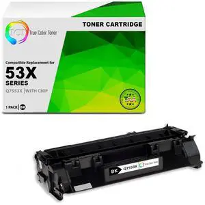 TCT 53X TAA Compliant Toner Cartridge - Premium Compatible Replacement for HP 53X Q7553X Black High Yield Works With HP LaserJet P2014 P2014N P2015D P2015N P2015DN Printers