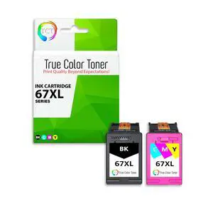 TCT 67XL Ink Cartridge 2 Pack - Premium Compatible Replacement for HP 67XL 3YM57AN 3YM58AN High Yield Works With HP Envy 6055 6052 6058 Envy Pro 6455 6475 6452 6458 6454
