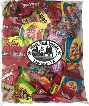 Bulk Variety Treat Bag (48oz) of Nerds, Skittles, Sour Patch Kids, Starburst, Swedish fish, Twizzlers, Haribo Bears for Kids Lunch Box