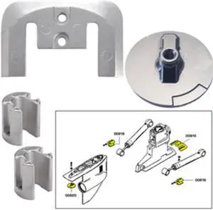 TECNOSEAL ANODE KIT MERC BRAVO 2 3 UP TO 2003 W/ HARDWARE  20804MG
