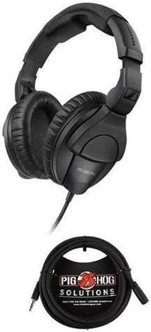 sennheiser hd 280 pro headphones  with 10' 3.5mm female to trs 3.5mm male headphone extension cable