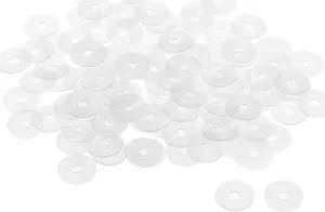 Nylon Flat Washers for M5 Screw Bolt 18mm OD 0.9mm Thick Clear 200PCS
