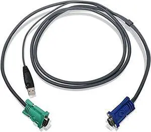 iogear usb kvm cable, 6 feet, g2l5202u
