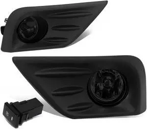DNA Motoring FL-ZTL-302-SM For 2016 to 2018 Nissan Altima 4-Door Pair Smoked Lens Front Driving Fog Light Lamps w/Bezel Cover+Switch 17