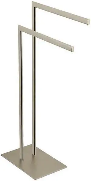 Kingston Brass SCC3098 Modern Edenscape Pedestal Dual Towel Rack - Brushed Nickel