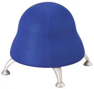 Safco 4755BU Runtz Ball Chair, Backless - Supports Up to 250 lb - Blue Fabric Seat, Silver Base