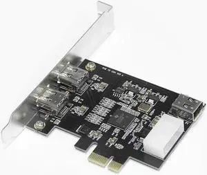 PCIe 1394A Firewire Expansion Card With 1 Internal And 2 External Ports