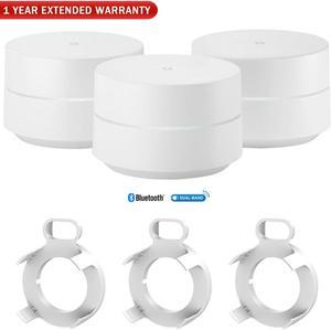 Google Wi-Fi Access Point (3-pack) (GA00158-US) with Warranty Bundle