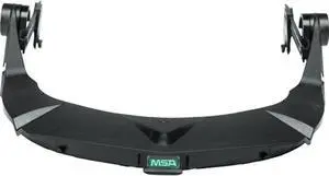 Faceshield Frame,Slotted Cap,Plastic,Blk MSA 10121266