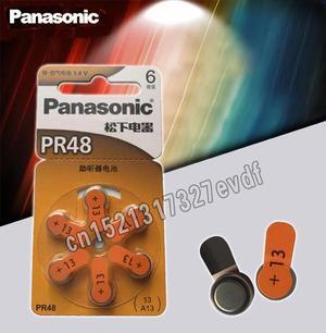 6PCS  PR48 Hearing Aid Batteries 7.9MM*5.4MM 13 A13 Deaf-aid Acousticon Cochlear Button Cell Batteries