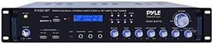 multi channel bluetooth power amplifier  3000 watt audio rack mount home speaker sound stereo receiver fm radio, usb, headphone, rca, dual microphone w/ echo, led, wireless streaming  pyle p3001bt